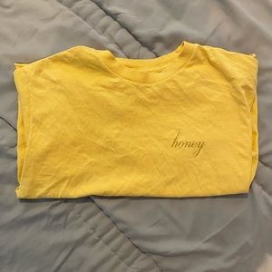 yellow cropped t-shirt